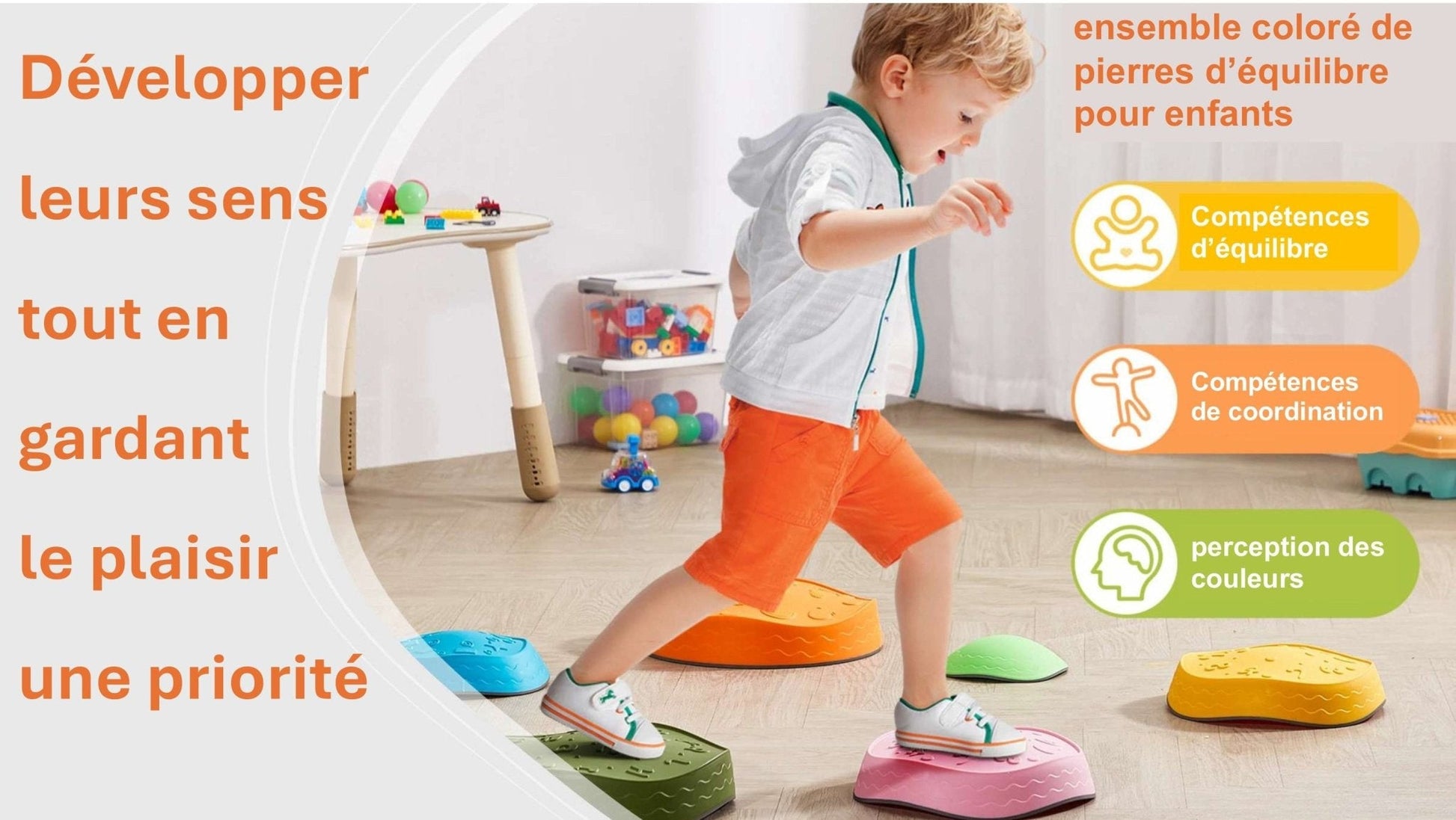 Pierres d'Équilibre pour Enfants – SensorStep™ - ABC Bébé