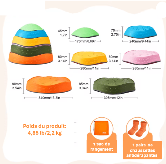 Pierres d'Équilibre pour Enfants – SensorStep™ - ABC Bébé
